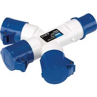 Draper 3 Way Socket Splitter 240v 240v