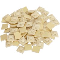 Sealey Self Adhesive Cable Tie Mounts White 25mm Pack of 100