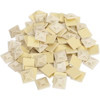 Sealey Self Adhesive Cable Tie Mounts White 30mm Pack of 100