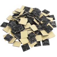 Sealey Self Adhesive Cable Tie Mounts Black 30mm Pack of 100