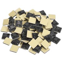 Sealey Self Adhesive Cable Tie Mounts Black 20mm Pack of 100