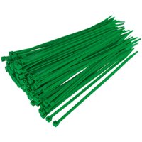 Sealey Cable Ties Green Pack of 100 200mm 4.8mm