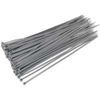 Sealey Cable Ties Silver Pack of 100 300mm 4.8mm