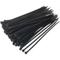 Sealey Black Cable Ties 200mm 4.8mm