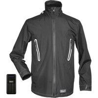 Sealey 5v Heated Rain Jacket and 20ah Power Bank Black L