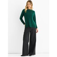 Green Crew Neck Fine Knit Oversized Jumper
