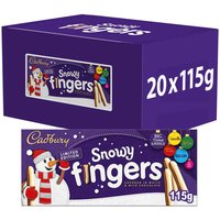 Cadbury Snowy Fingers Christmas Biscuits Box of 20