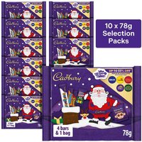Cadbury Christmas Chocolate Selection Pack 78g (Pack of 10)