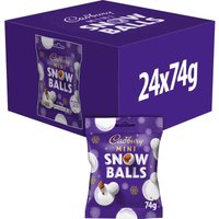 Cadbury Mini Snow Balls Bag 74g (Box of 24)