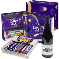Cadbury I Love You Selection Box & Red Wine Gift