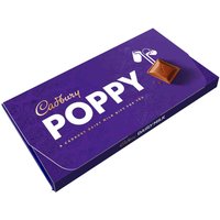Cadbury Poppy Dairy Milk Chocolate Bar with Gift Envelope