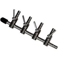 4 Way Brass Air Divider With Taps