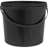 Round Black Bucket with Handle and Lid – 5 different sizes