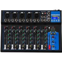 Depusheng HT7 BT Portable Audio Mixer w/USB DJ Sound Mixing Console Grade Good Used