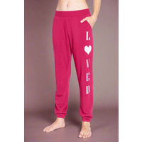 PJ Salvage Feeling Loved Sweatpants Size: S Colour: Pink
