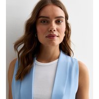 Light Blue Tailored Longline Waistcoat
