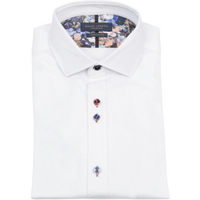 Plain but not Plain White Cotton Shirt