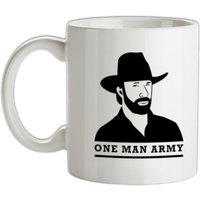 Chuck Norris One Man Army mug.