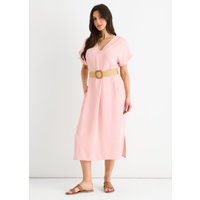Blush Air Flow Belted Oversized Dress