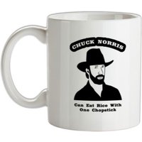 Chuck Norris Can Eat Rice With One Chopstick mug.
