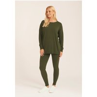 Khaki Soft Touch Crew Neck Oversized Top