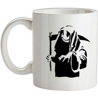 Banksy Grin Reaper mug.