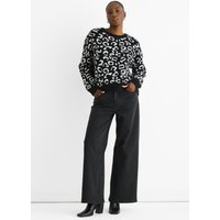 Black Animal Pattern loose Fit Knit Jumper