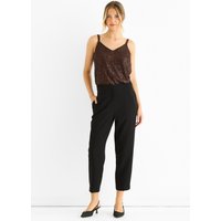 Black Ankle Grazer Cigarette Tailoring Trousers