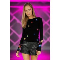 Lauren Moshi McKinley X Elements Rainbow Thermal Top Size: XL Colour: Black