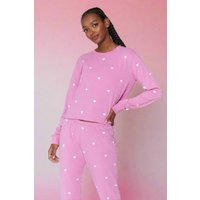 Spiritual Gangster Heart Crop Sweatshirt Size: M Colour: Pink