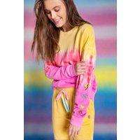 PJ Salvage One Love Ombre Tie Dye Crew Neck Long Sleeve Sweater Size: S Colour: Pink