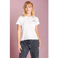 PJ Salvage One Love Embroidered T-Shirt Size: L Colour: White