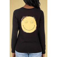 Ivory Ella Smiley T-Shirt Size: L Colour: Black