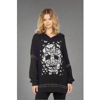 Lauren Moshi Samantha Butterfly Skull Burst Hoodie Size: L Colour: Black