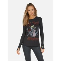 Lauren Moshi McKinley McKinley ZZ Top Thermal Top as seen on Avril Lavigne Size: XL Colour: Black