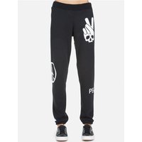 Lauren Moshi Gia Skull Peace Hand Jogger Pants Size: M Colour: Black