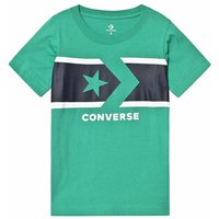 Child’s Short Sleeve T-Shirt Converse Stripe Star Chevron Green