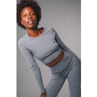 Electric & Rose Kennedy Rib Crop Top Size: L Colour: Blue