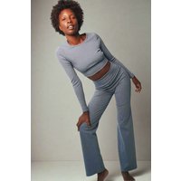 Electric & Rose Ella Ribbed Lounge Pants Size: L Colour: Blue