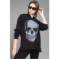 Lauren Moshi Corbin Heart Eye Skull Pullover Size: XL Colour: Black