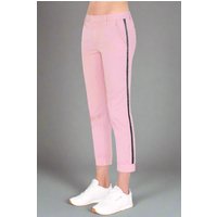 Sundry Glitter Stripe Roll Up Chino Trousers Size: 28" Colour: Pink