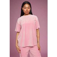 Samii Ryan Optimist Velour T-Shirt Size: S Colour: Pink