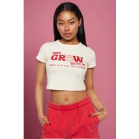 Samii Ryan x Smileyworld® Just Grow With It Baby Tee Colour: White Size: L