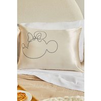 Kitsch & Mickey and Minnie Satin Pillowcase Standard Mr. Mouse Colour: Cream