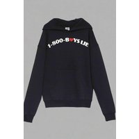 Boys Lie 1-800 Heart Racer Hoodie Colour: Navy Size: M/L