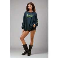Daydreamer LA CHARLI XCX Brat Long Sleeve Tee Size: One Size Color: Black