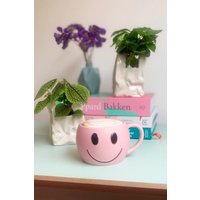 Bitten Happy Sad Mood Mug Colour: Pink