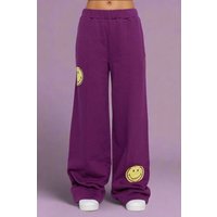 Samii Ryan Smiley® Straight Leg Purple Jogger Pants Size: L Colour: Purple