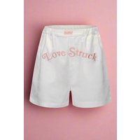 Pixie & Peach Juliet Boxer Shorts Colour: White Size: UK 6