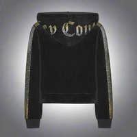 Juicy Couture Anniversary Long Sleeved Velour Hoodie Size: S Colour: Black